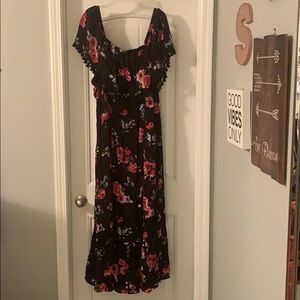 Floral Off Shoulder Maxi Dress